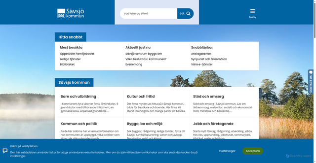 Security scan screenshot of https://www.savsjo.se/