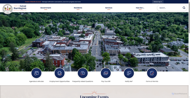 Security scan screenshot of https://townofgbma.gov/