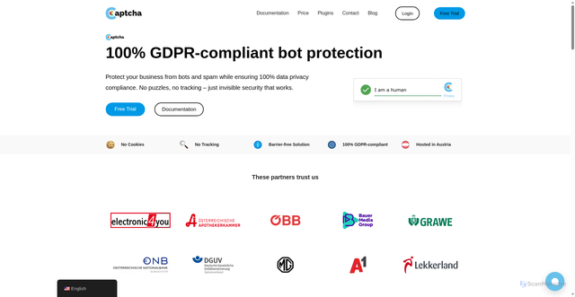 Security scan screenshot of https://captcha.eu