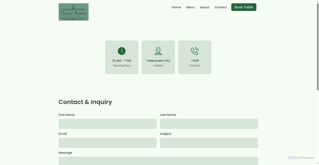 Security scan screenshot of https://nov2922.pages.dev/contact