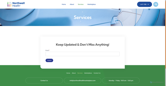 Security scan screenshot of https://northwellhealthmarketplace.com/?p=4474