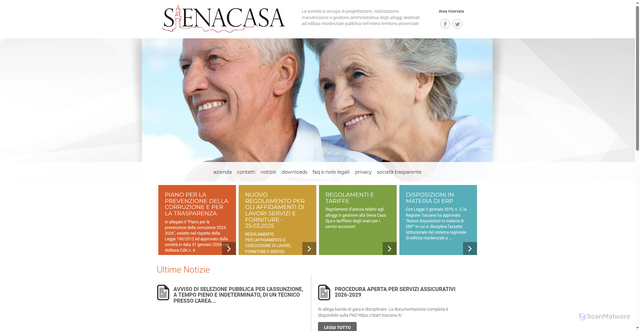 Security scan screenshot of https://www.sienacasa.net