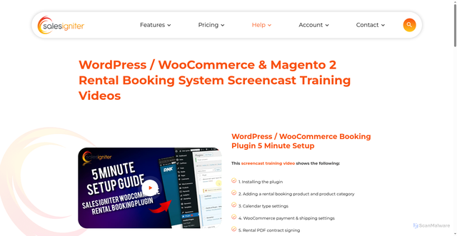 Security scan screenshot of https://rentalbookingsoftware.com/magento-2-rental-booking-system-screencast-training-videos/