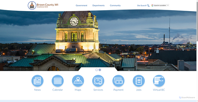 Security scan screenshot of https://www.browncountywi.gov/