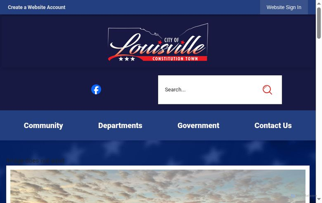 Security scan screenshot of https://www.louisvilleohio.gov/