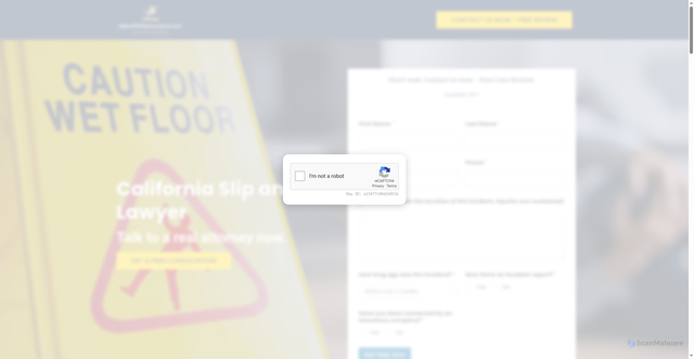 Security scan screenshot of https://slipandfallattorneysca.com