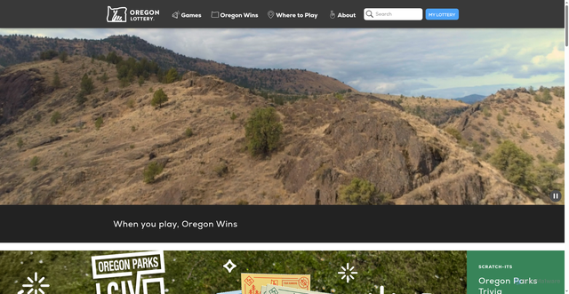 Security scan screenshot of https://www.oregonlottery.org
