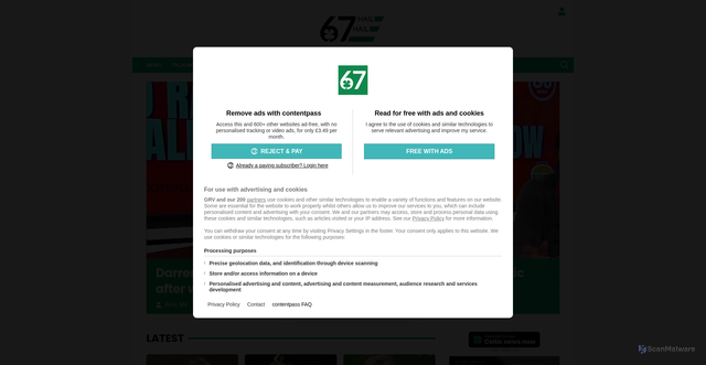 Security scan screenshot of https://67hailhail.com