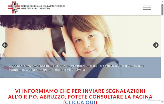 Security scan screenshot of https://www.ostetricheabruzzo.it/
