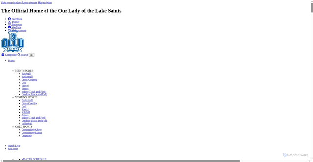 Security scan screenshot of https://www.ollusaintsathletics.com