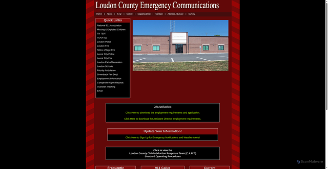 Security scan screenshot of https://loudontn911.gov/