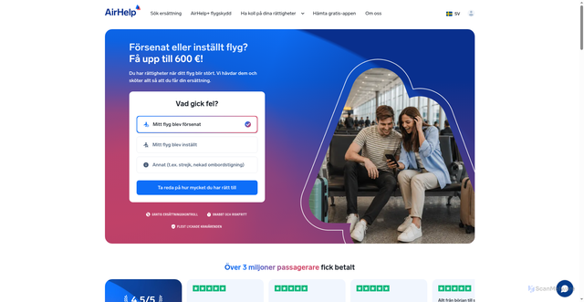 Security scan screenshot of https://flightbuddy.se