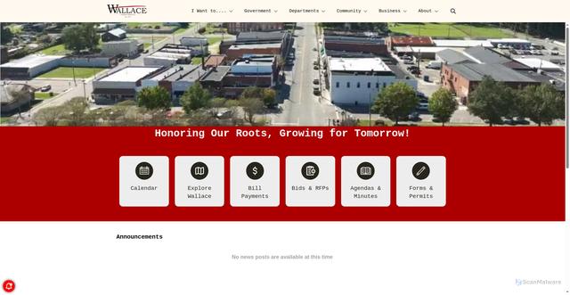 Security scan screenshot of https://wallacenc.gov/
