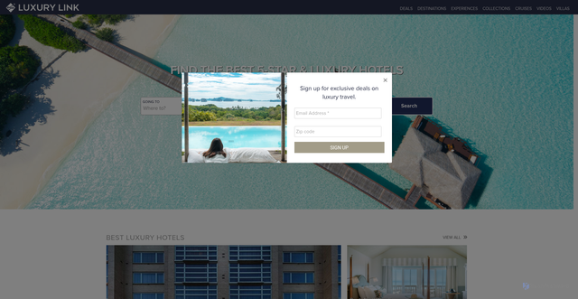Security scan screenshot of https://luxurylink.com