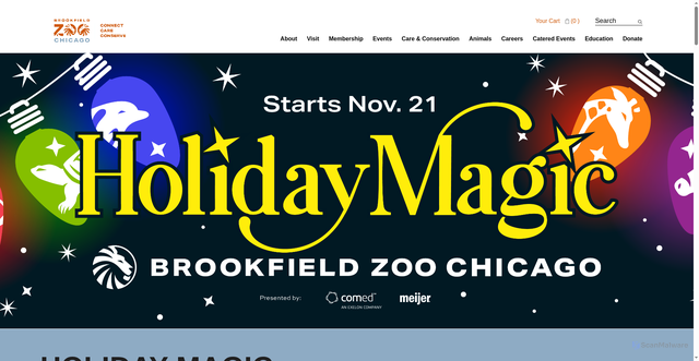 Security scan screenshot of https://www.brookfieldzoo.org/holidaymagic