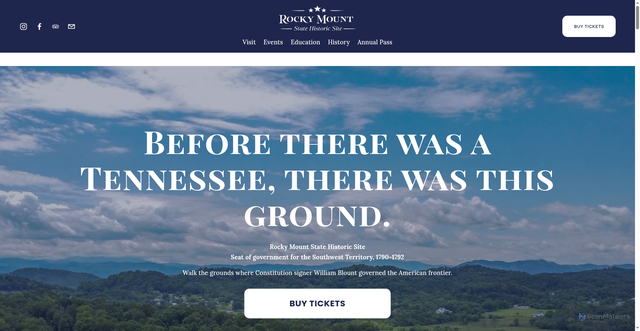 Security scan screenshot of https://www.rockymountmuseum.com/