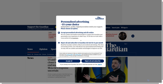 Security scan screenshot of https://www.theguardian.com
