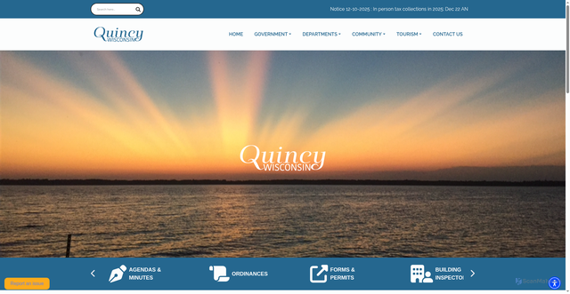 Security scan screenshot of https://quincywi.gov/
