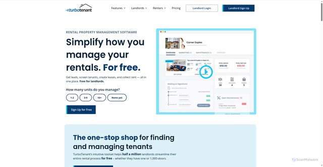 Security scan screenshot of https://turbotenant.com