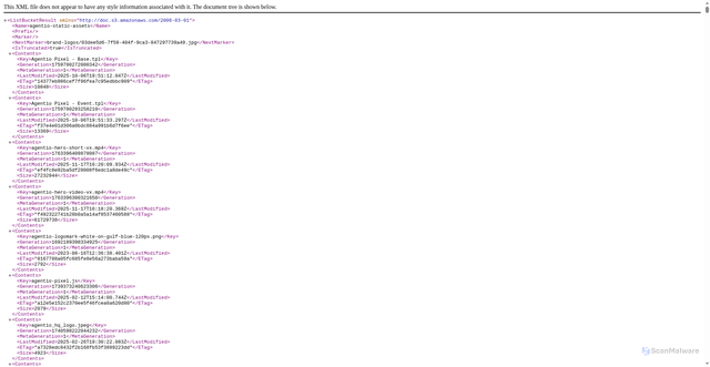 Security scan screenshot of https://static.agentio.com