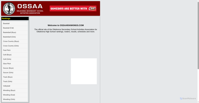 Security scan screenshot of https://ossaarankings.com