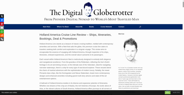 Security scan screenshot of https://thedigitalglobetrotter.com/holland-america-cruise-line-review-ships-itineraries-bookings-deal-promotions/