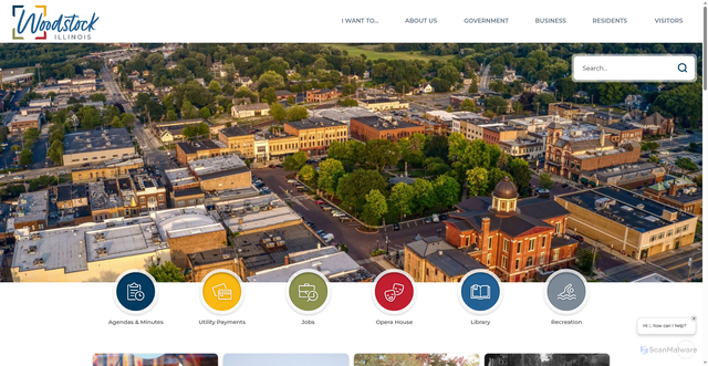 Security scan screenshot of https://woodstockil.gov/