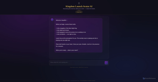 Security scan screenshot of http://kingdom-launch-app.com/