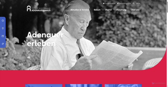 Security scan screenshot of https://adenauerhaus.de/