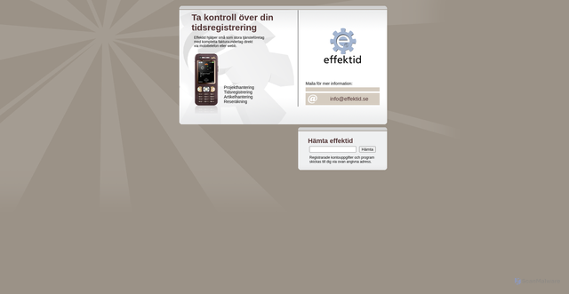 Security scan screenshot of https://effektid.se