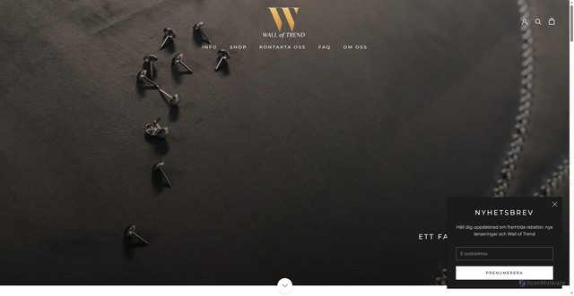 Security scan screenshot of https://walloftrend.se