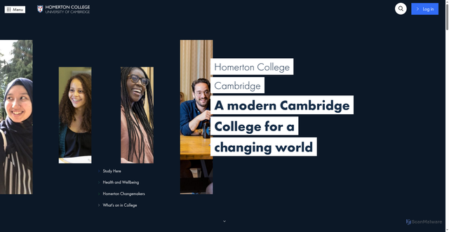 Security scan screenshot of http://www.homerton.cam.ac.uk/