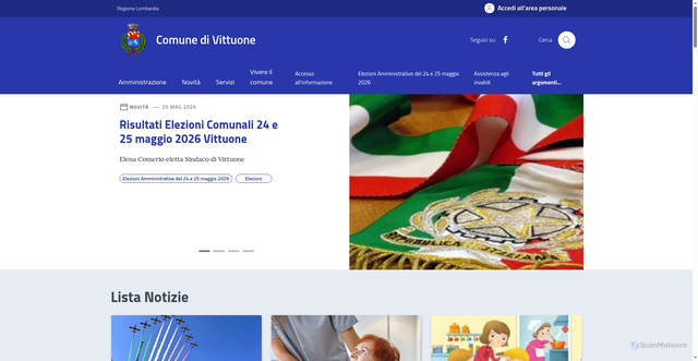 Security scan screenshot of https://www.comune.vittuone.mi.it