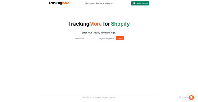 Security scan screenshot of https://fe.trackingmore.net