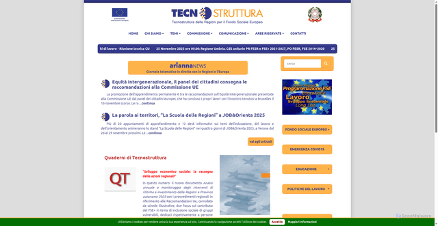 Security scan screenshot of https://www.tecnostruttura.it/
