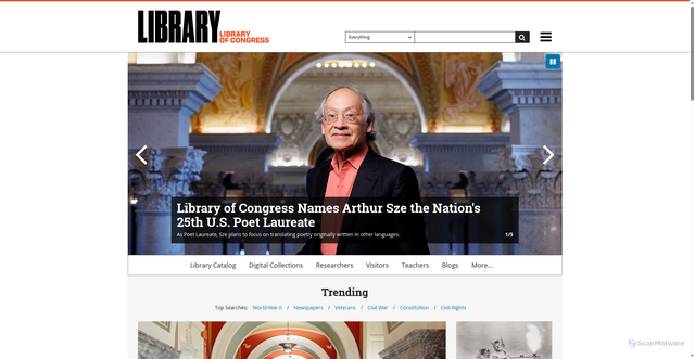 Security scan screenshot of https://loc.gov/