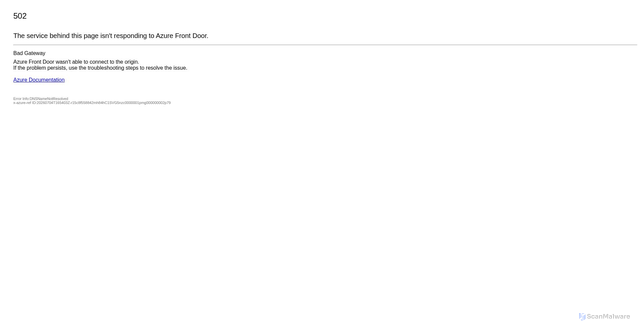 Security scan screenshot of https://daf.api.support.microsoft.com