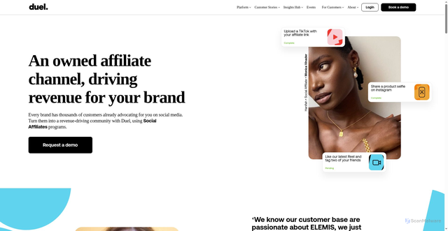 Security scan screenshot of https://helloduel.com/how-it-works/social-affiliates