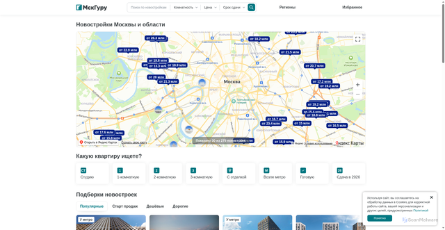 Security scan screenshot of https://mskguru.ru