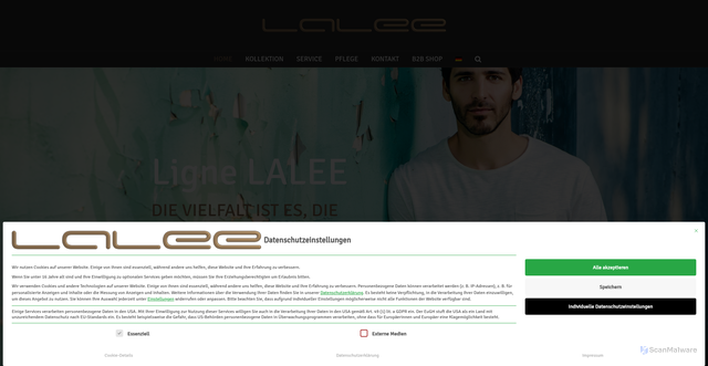 Security scan screenshot of http://lalee.de/