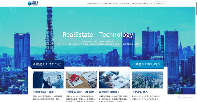 Security scan screenshot of https://sre-realestate.com