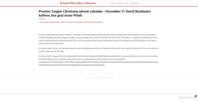 Security scan screenshot of https://africangrovehugo-hrtt52jxs0.edgeone.app/24506-premier-league-christmas-advent-calendar-december-17-david-beckhams-halfway-line-goal-stuns-wimb.html