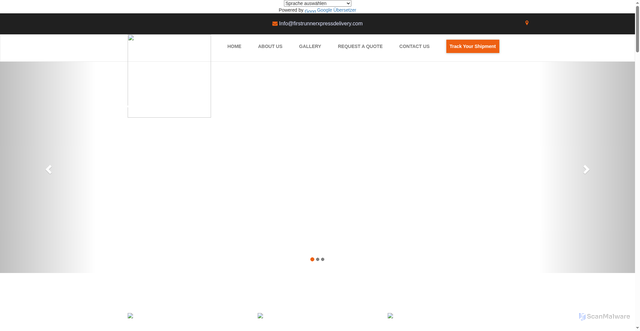 Security scan screenshot of https://firstrunnerxpressdelivery.com