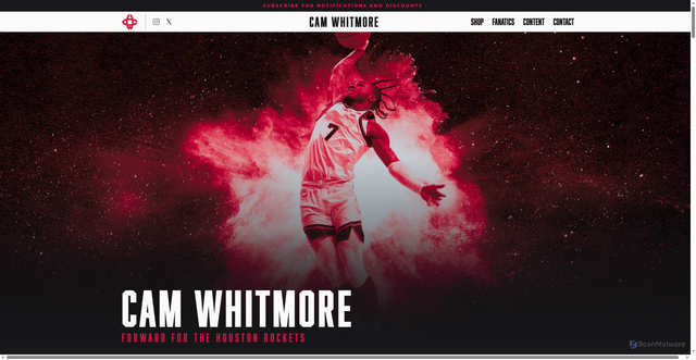 Security scan screenshot of https://www.thecamwhitmore.com/
