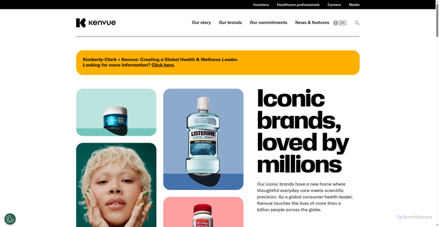Security scan screenshot of https://kenvue.com