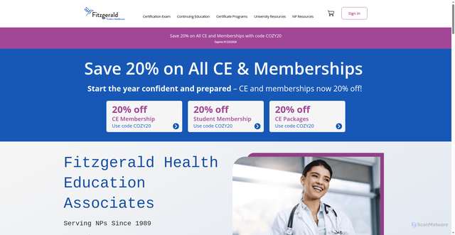 Security scan screenshot of https://fhea.com