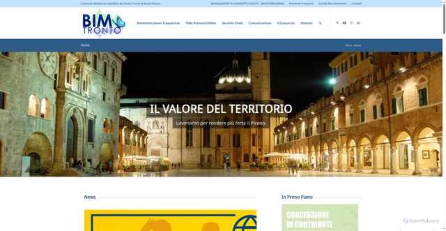 Security scan screenshot of https://www.bimtronto-ap.it