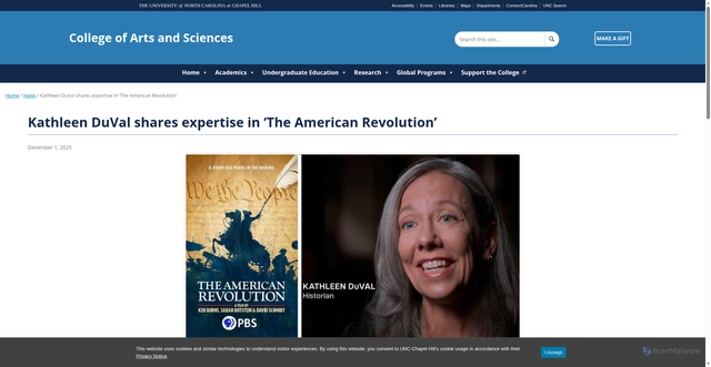 Security scan screenshot of https://college.unc.edu/2025/12/pbs-duval/