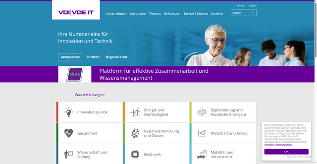 Security scan screenshot of https://www.vdivde-it.de/de