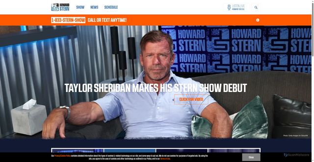 Security scan screenshot of https://www.howardstern.com/